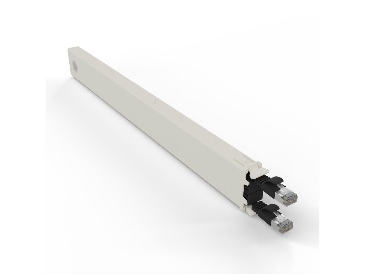 patchbox.one Kassette 8RU STP schwarz Cat.6a 0,8m