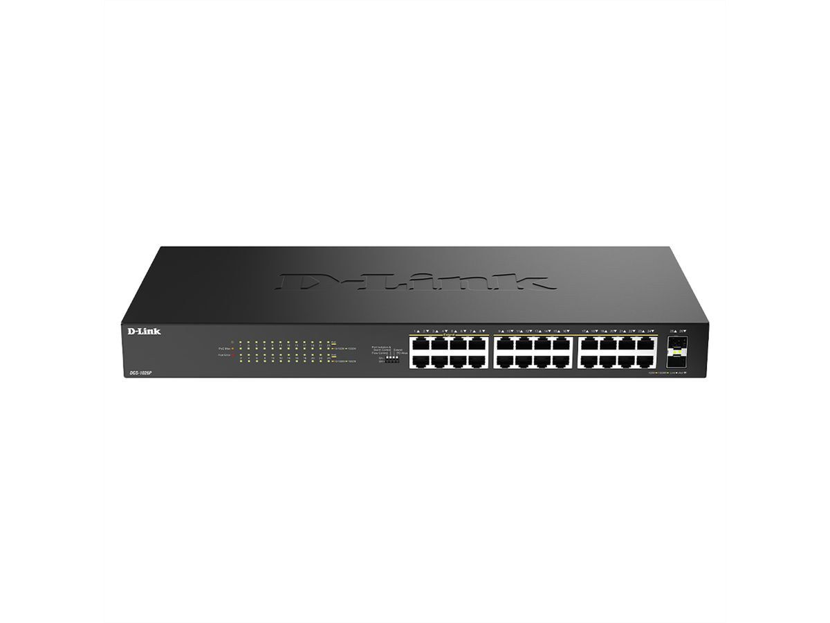D-Link DGS-1026P/E 26-Port PoE+ Switch, 26-Port Layer2 PoE+ Gigabit Switch