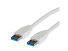 VALUE USB 3.2 Gen 1 Kabel, Typ A-A, weiß, 3 m