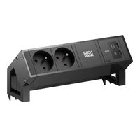 BACHMANN DESK2 2xUTE 1xUSB C/C 45W, L=0,2m RAL9005