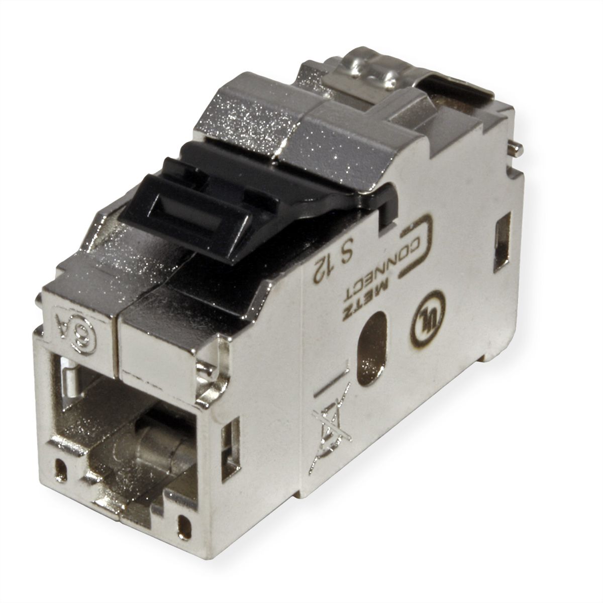 BACHMANN Keystone CAT6 Klasse Ea STP Kupplung RJ45 geschirmt 10GBit, silberfarben
