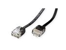 ROLINE UTP Patchkabel Kat.6A (Class EA), extra-flach, schwarz, 1 m