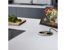 BACHMANN TWIST 1x Schutzkontakt, Aderendhülsen, USB-Charger, Schutzkontaktmontagestecker, Edelstahl, 2 m