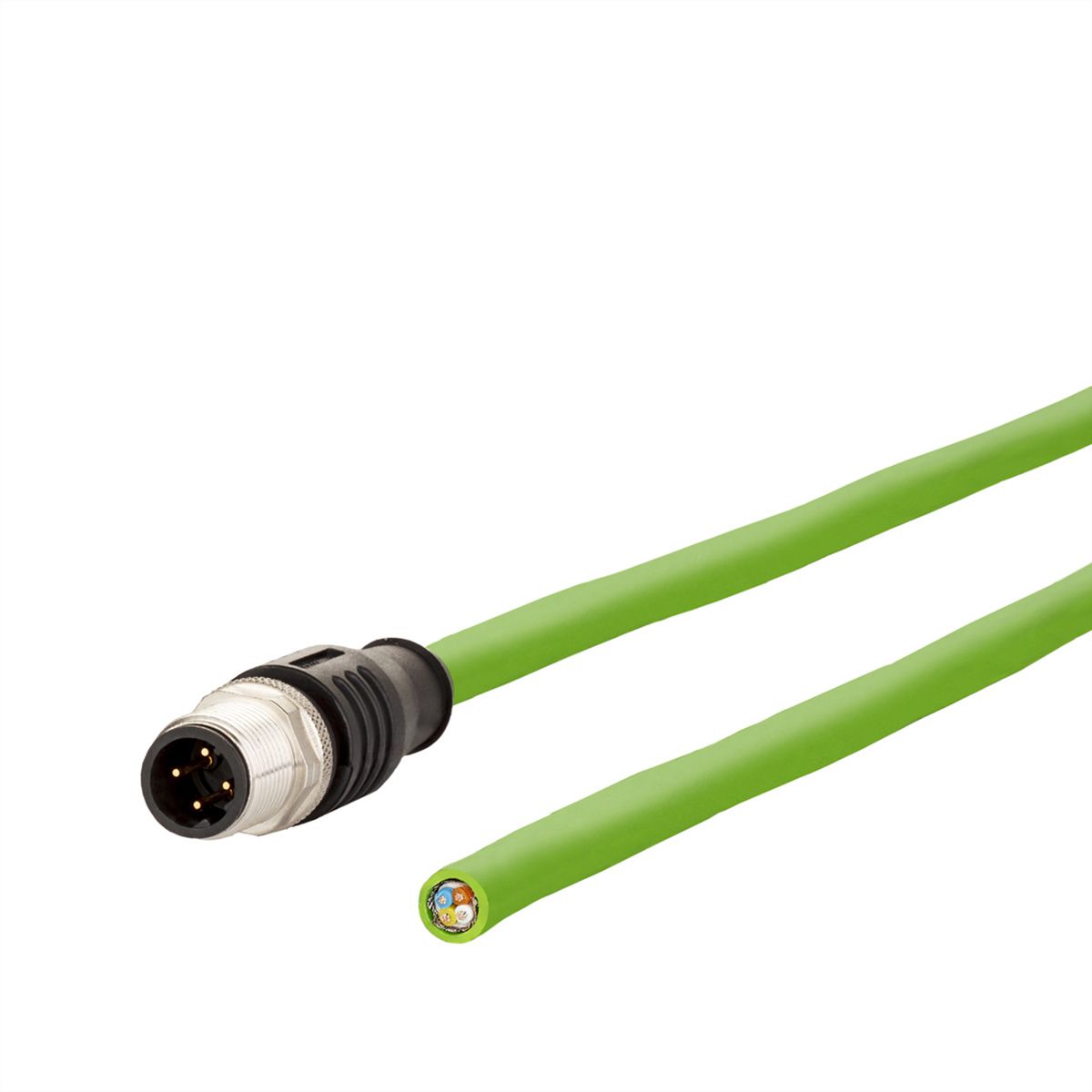 METZ CONNECT Anschlussleitung M12 Stecker 4-polig D-kodiert, 10 m
