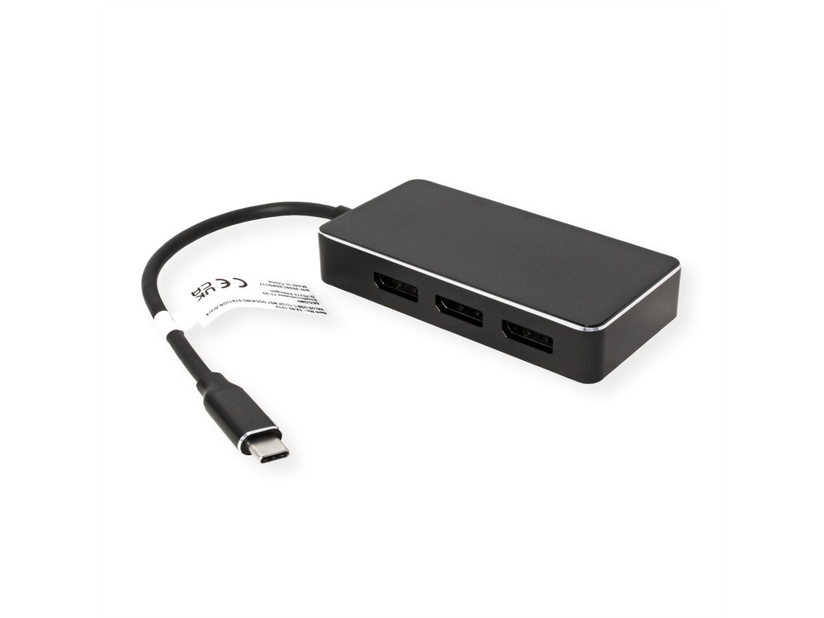 VALUE Multi-Display Adapter USB Typ C - 3x DP, Multi-Stream 4K