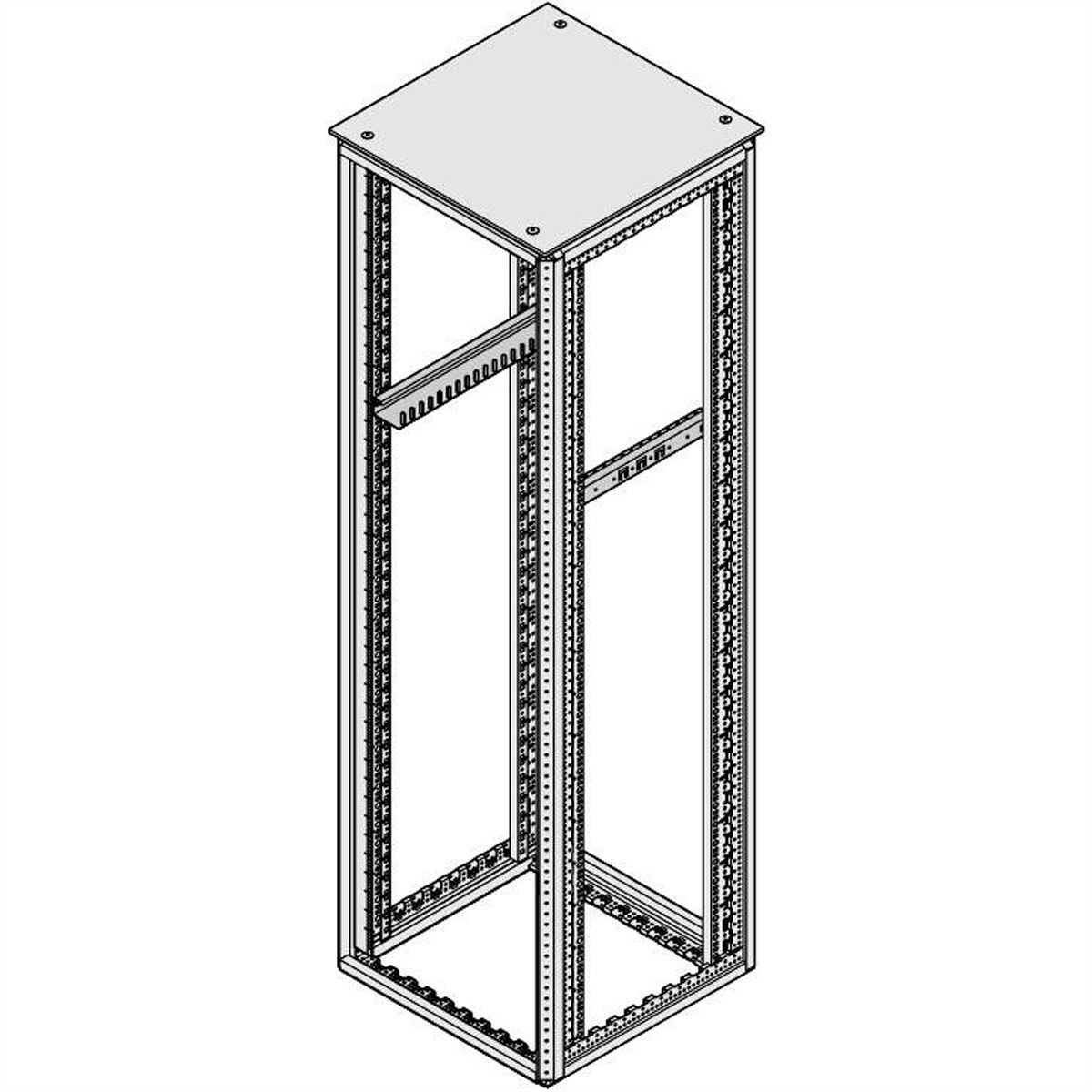 SCHROFF Schwerlastgleitschiene 100 kg - GLEITSCHIEN/SCHWERL.SERV. 2X
