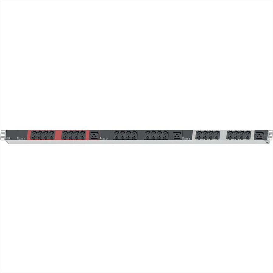 BACHMANN IT PDU ALU 1HE 24x C13 3x C19 CEE 3x16A rot
