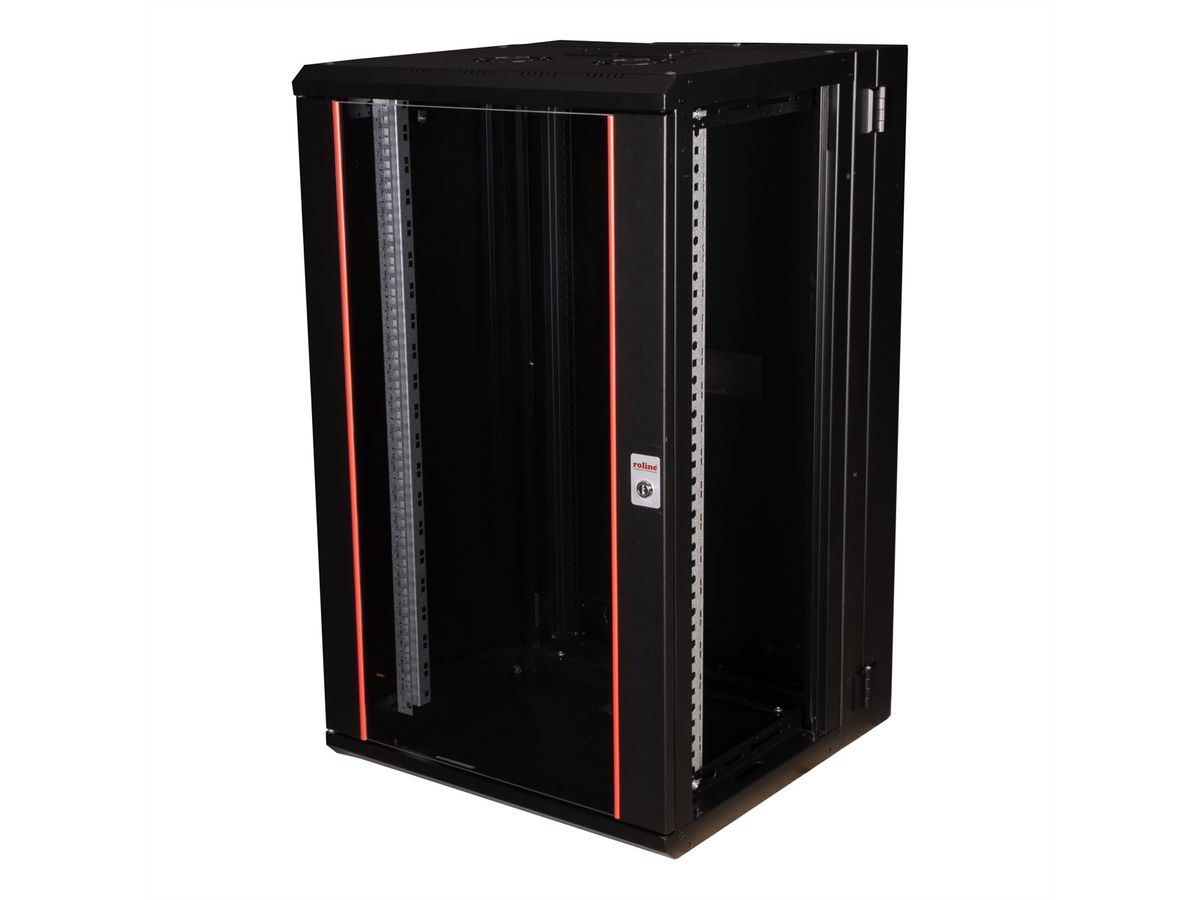 ROLINE 19-Zoll Wandgehäuse Pro 20 HE, 600x600 BxT zweiteilig schwenkbar schwarz