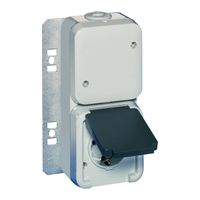 SCHROFF Verteilerdose mit Schutzkontakt-Steckdose - ANSCHLUSS/SERVICE-STECKDOSE