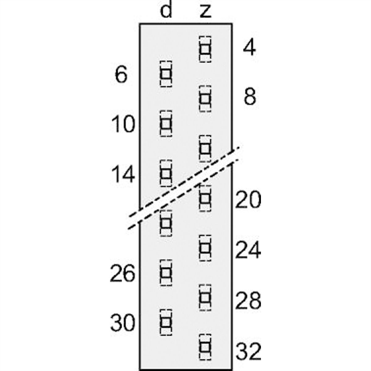 SCHROFF Federleiste - FEDERLEISTE H15 FT 10