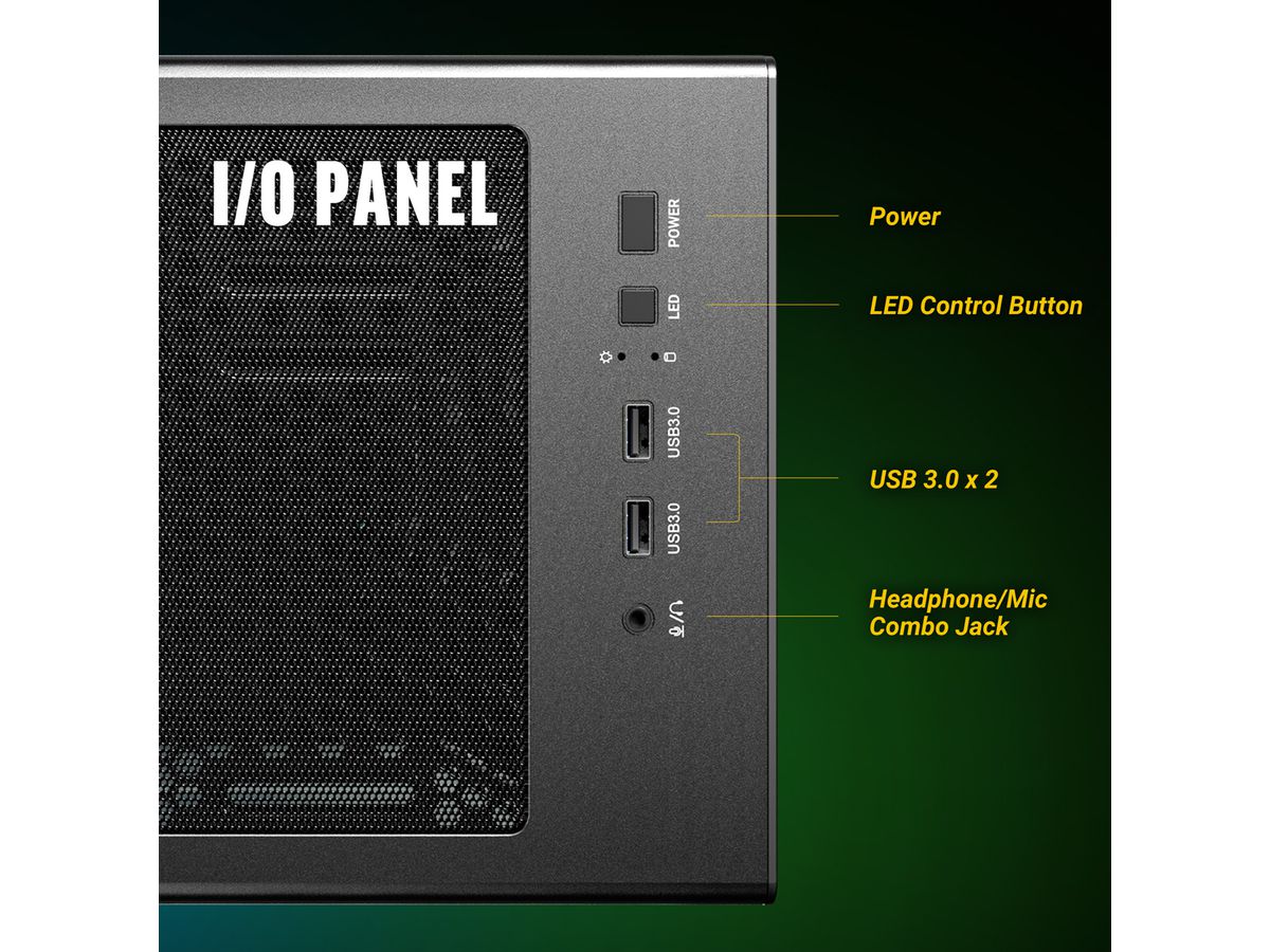 ANTEC AX85 ARGB PC Gehäuse Midi Tower Gaming ATX, schwarz