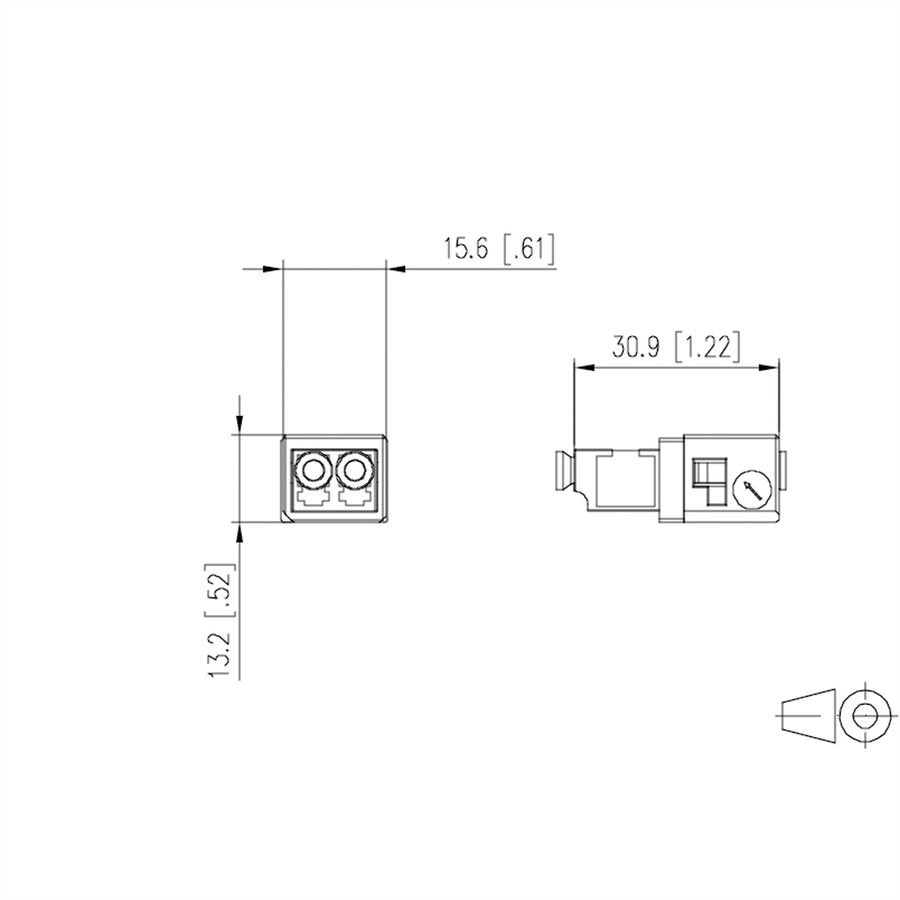 METZ CONNECT OpDAT Industry LC-D SM adapter insert
