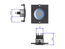 BACHMANN Rahmen 1x Taster Edelstahl, beleuchtet blau