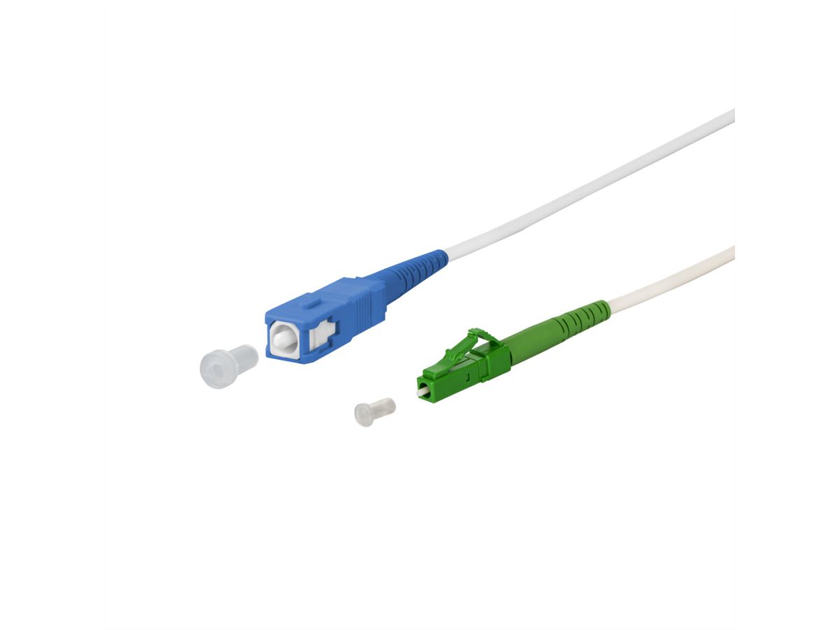 METZ CONNECT OpDAT Patchkabel, SC-S/LC-S APC OS2, 20 m