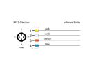 METZ CONNECT Anschlussleitung M12 Stecker 4-polig D-kodiert, 10 m