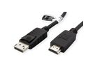 ROLINE RM DisplayPort Kabel DP - HDTV, ST/ST, schwarz, 3 m