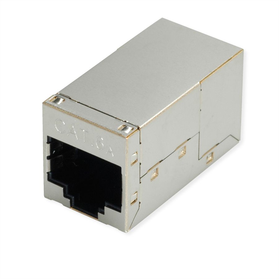 ROLINE RJ-45 Kupplung geschirmt, Cat.6A (Class EA), silberfarben