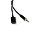 ROLINE Adapter Kabel USB Typ C - 3,5mm Audio, ST/ST, schwarz, 0,8 m