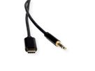 ROLINE Adapter Kabel USB Typ C - 3,5mm Audio, ST/ST, schwarz, 3 m