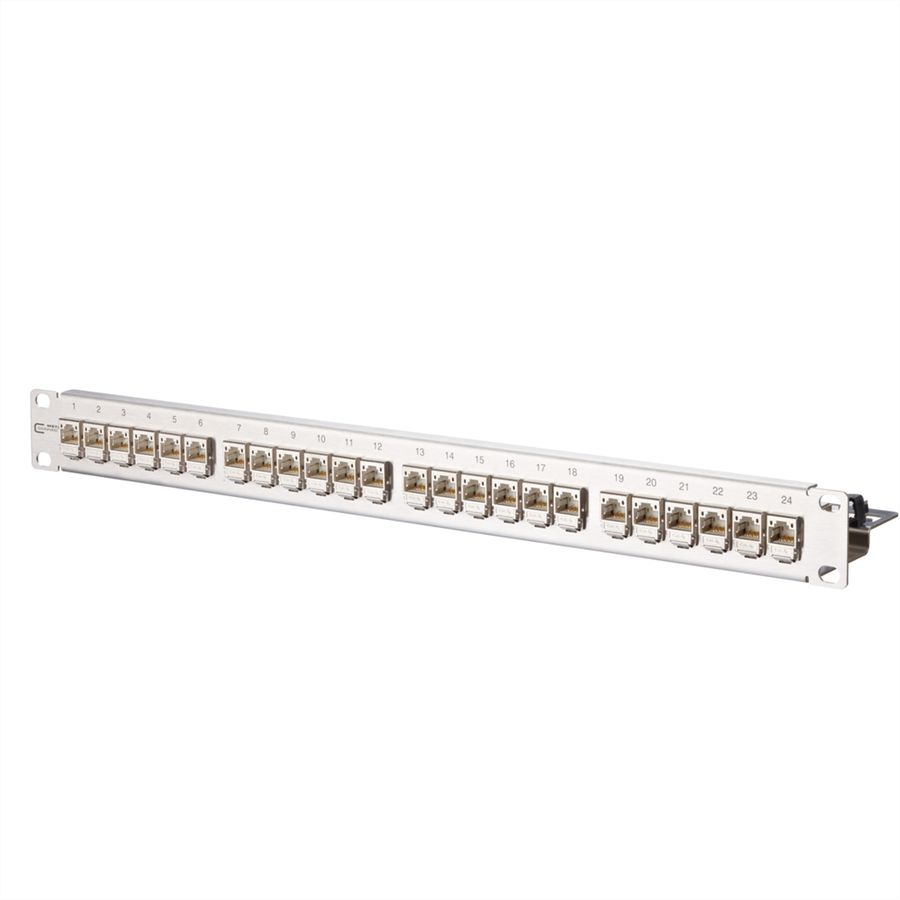 METZ CONNECT C6Amodul 24 Port 180°M 1HE, silberfarben