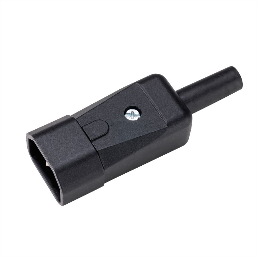 BACHMANN Kaltgerätestecker IEC320 C14 10A/250VAC, Schraubanschluß, schwarz