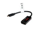 ROLINE USB Typ C - DisplayPort, v1.2, bidirektionaler Kabel-Adapter, ST/BU, 0,2 m
