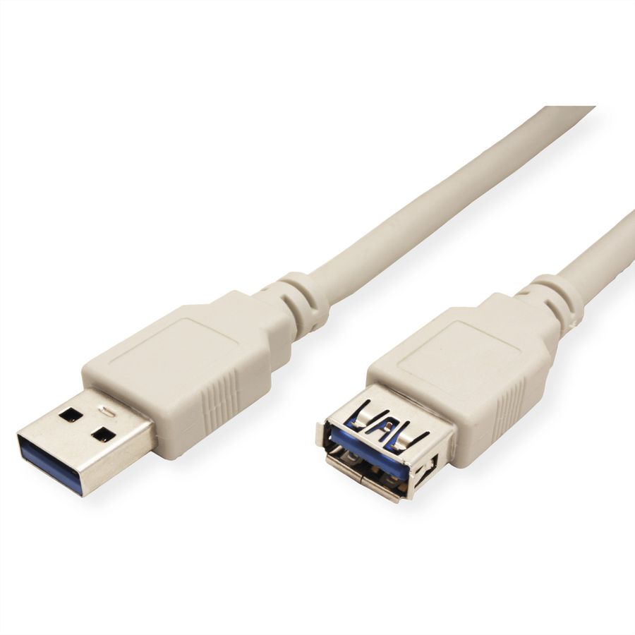 STANDARD USB 3.1 Gen 1 Verlängerungskabel, Typ A-A, ST/BU, beige, 0,8 m
