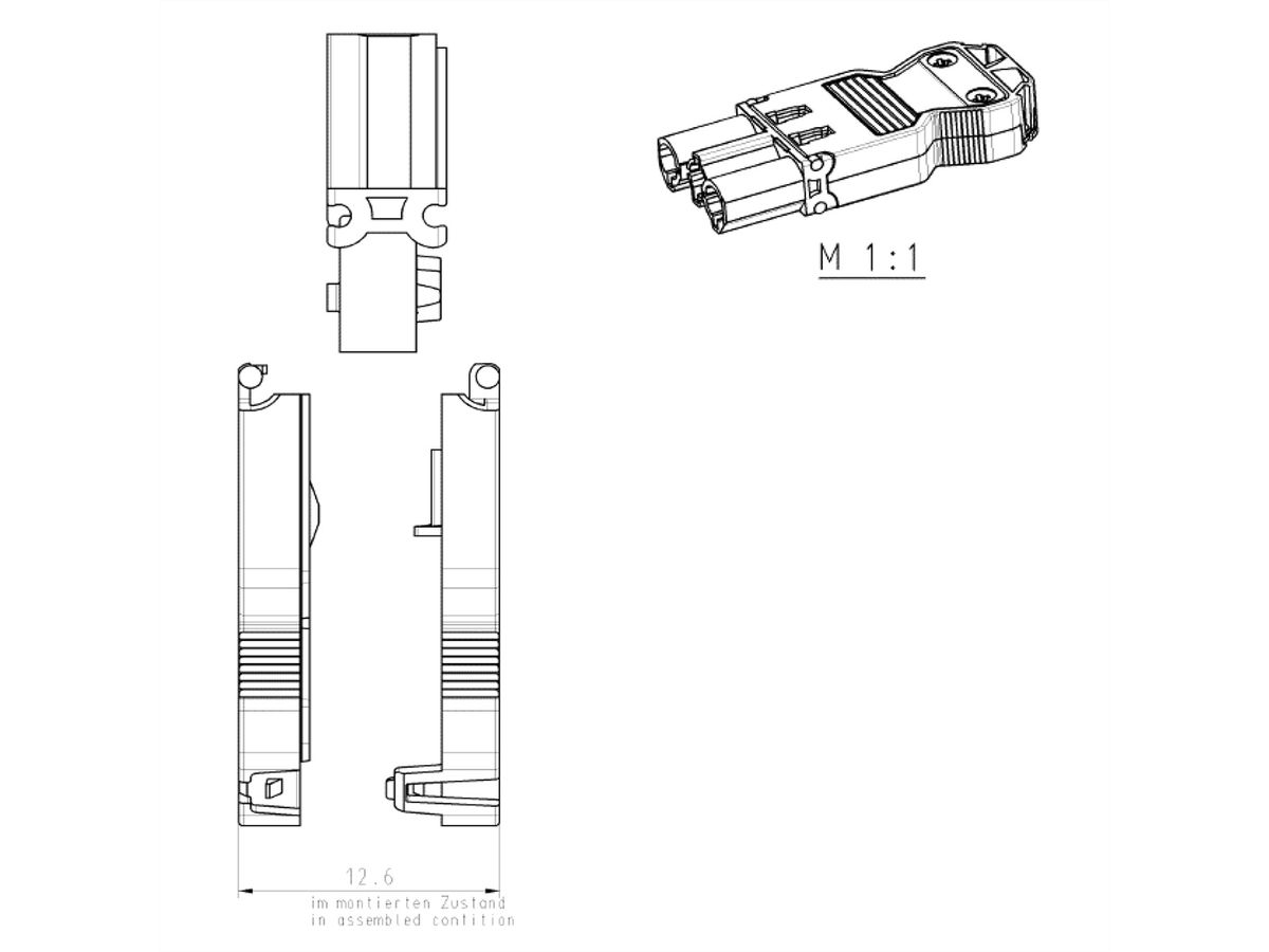 BACHMANN Gerätestecker GST18/3 weiss