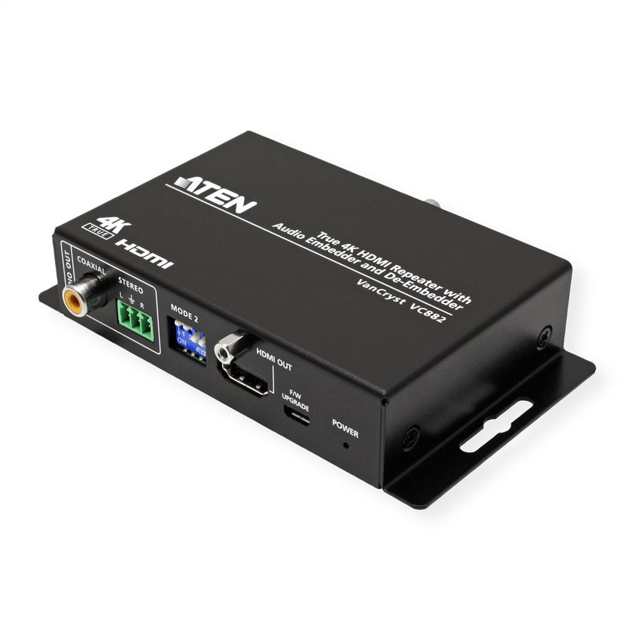 ATEN VC882 True 4K HDMI Repeater mit Audio Embedder und De-Embedder