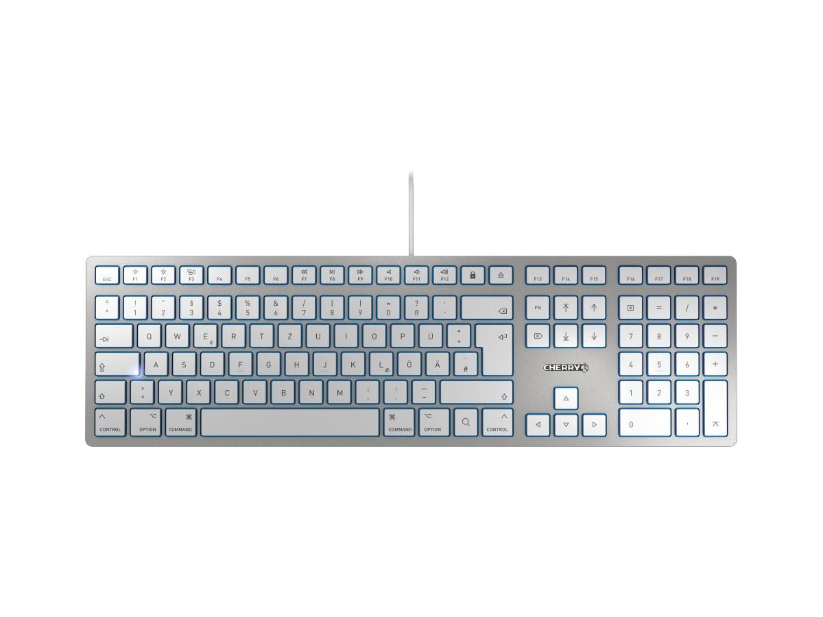 CHERRY KC 6000 SLIM FOR MAC Tastatur USB QWERTY US Englisch Silber