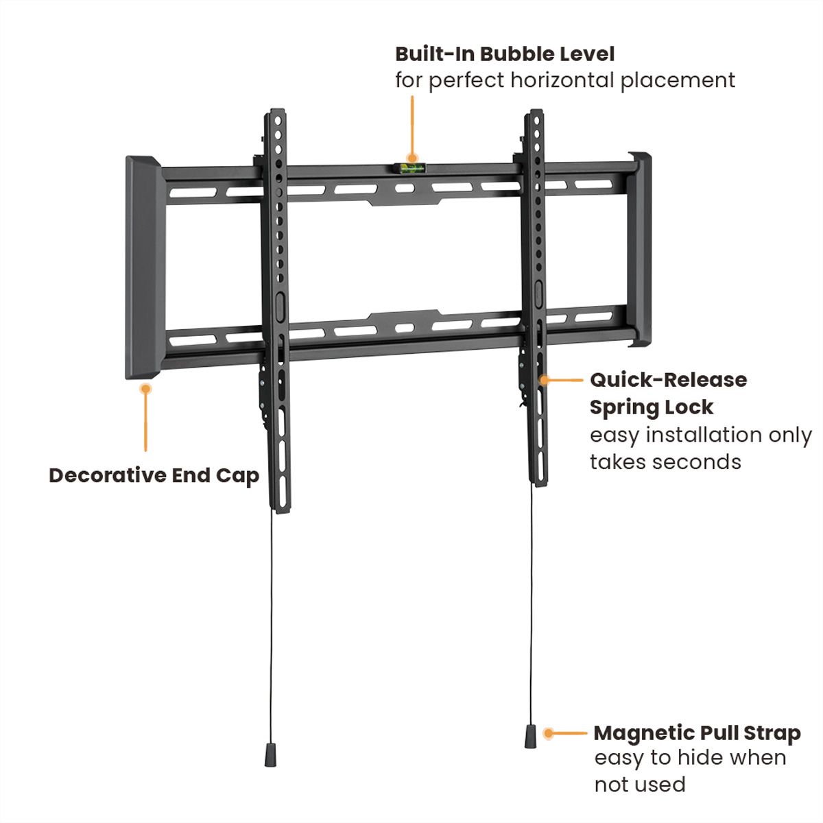 VALUE TV-Wandhalterung, fest, 37-80 Zoll, bis 75 kg