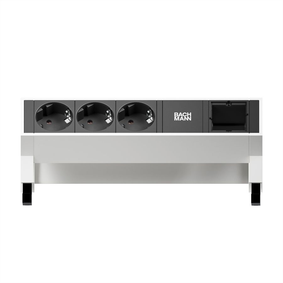 BACHMANN DESK2 3x Schutzkontakt 1x ABD GST18, weiß
