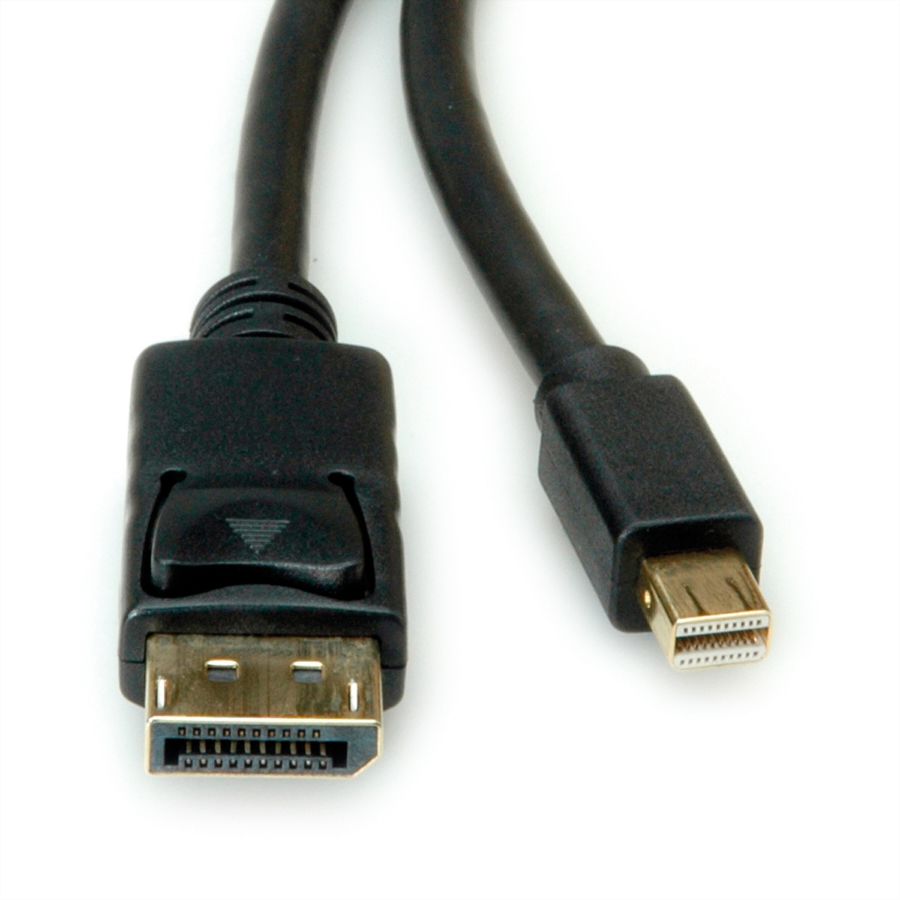 ROLINE Mini DisplayPort Kabel, v1.4, mDP - DP, ST - ST, schwarz, 2 m