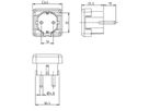 BACHMANN Schutzkontaktstecker, braun flache Ausführung, montierbar