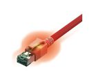 EasyLan DualBoot LED Patchkabel RJ45 S/FTP Kat.6A (Class EA), mit saCon Stecker, LSOH, rot, 1 m
