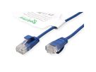 ROLINE GREEN UTP Patchkabel Kat.6A (Class EA), LSOH, slim, blau, 1,5 m