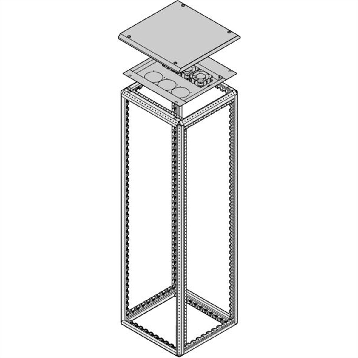 SCHROFF Dach für Lüfter IP 22 - DACH BELUEFT. 600B 600T IP22