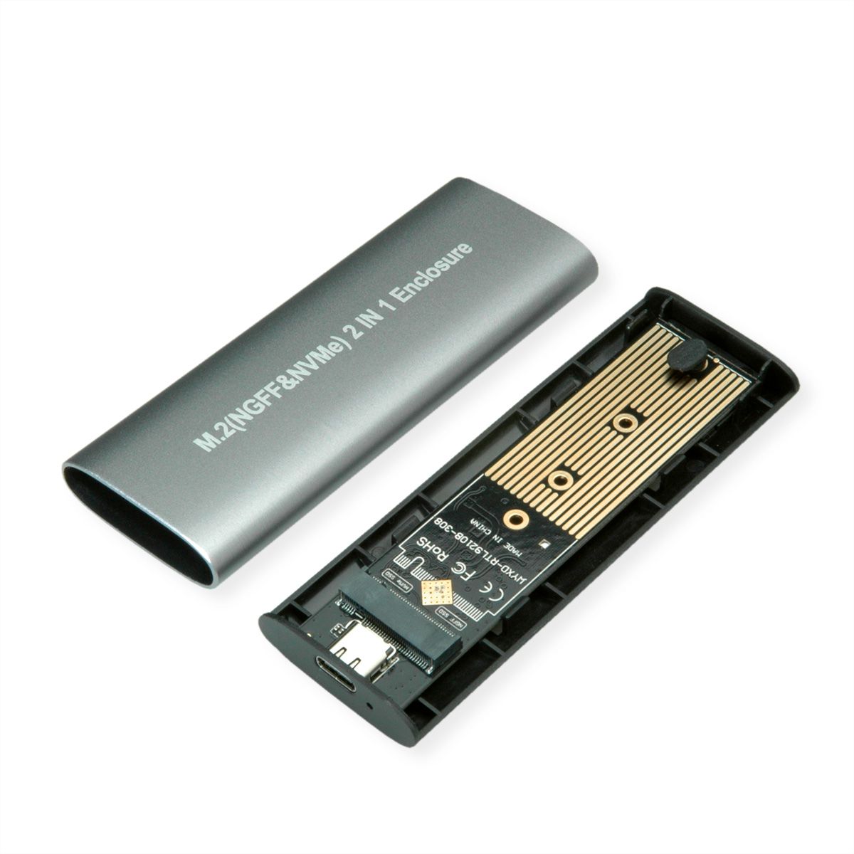 VALUE Externes SSD-Gehäuse, M.2, NVMe zu USB 3.2 Gen 2 Typ C