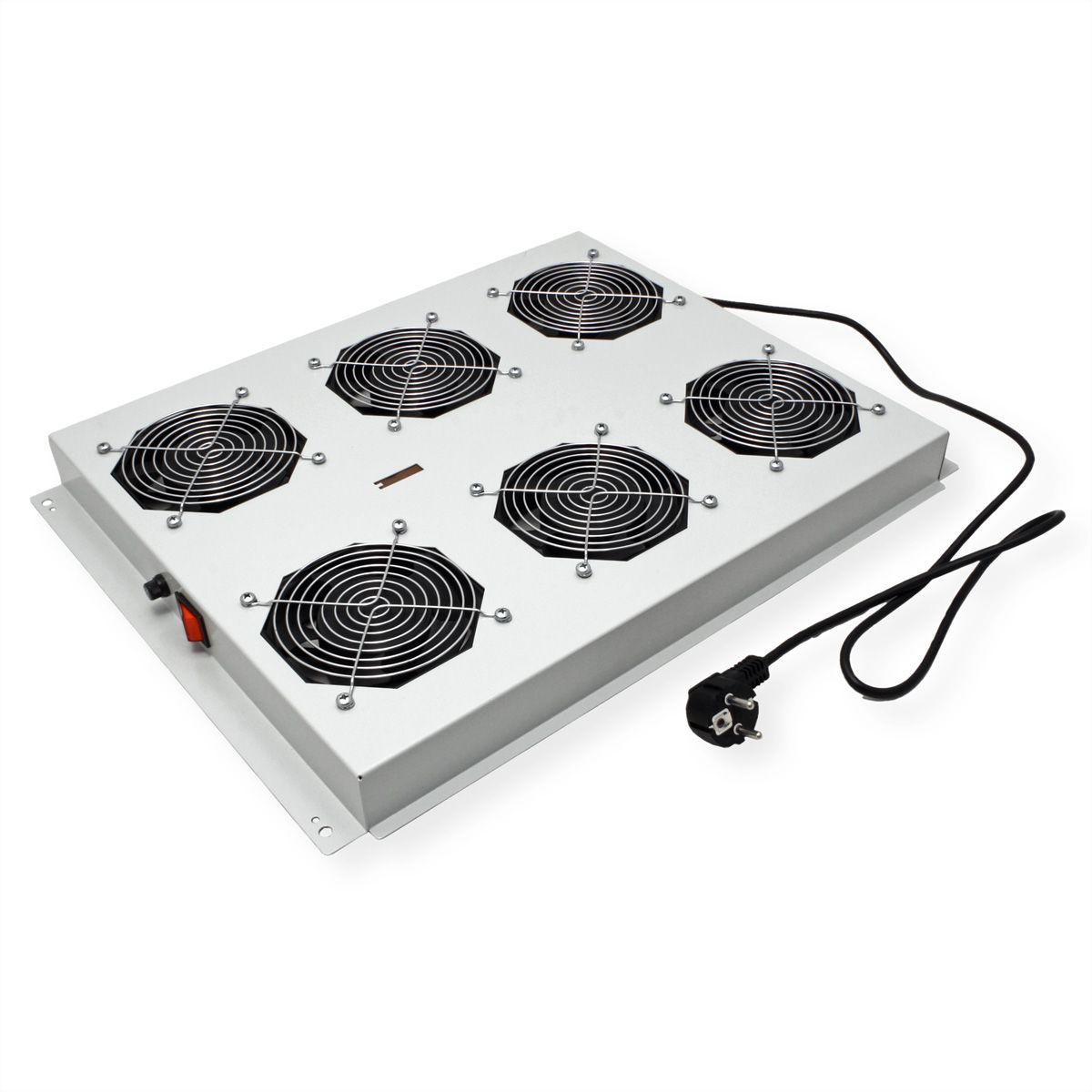 ROLINE 19-Zoll Dachlüftereinheit 6 Lüfter, ON/OFF für Serverschrank der PRO Serie grau