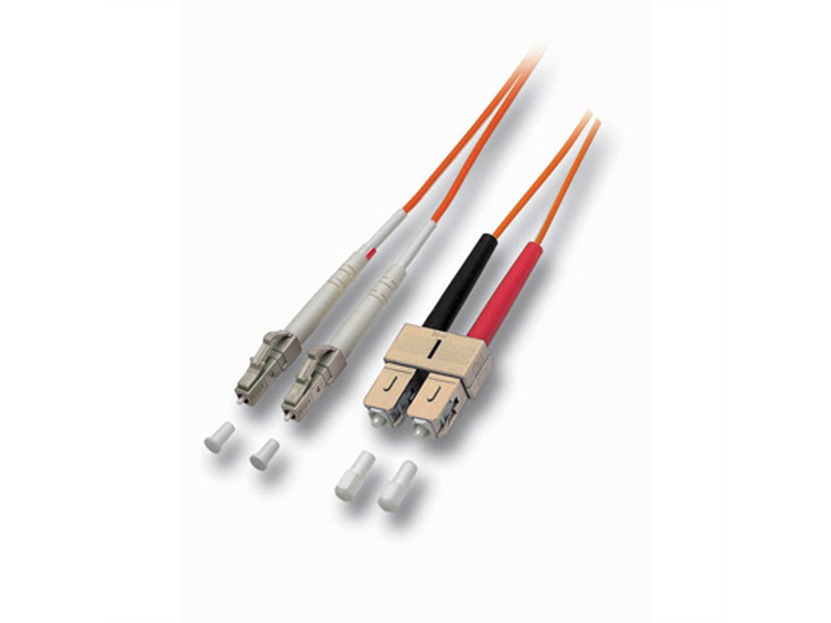 Quality LWL-Kabel 50/125µm OM2, LC/SC, orange, 3 m
