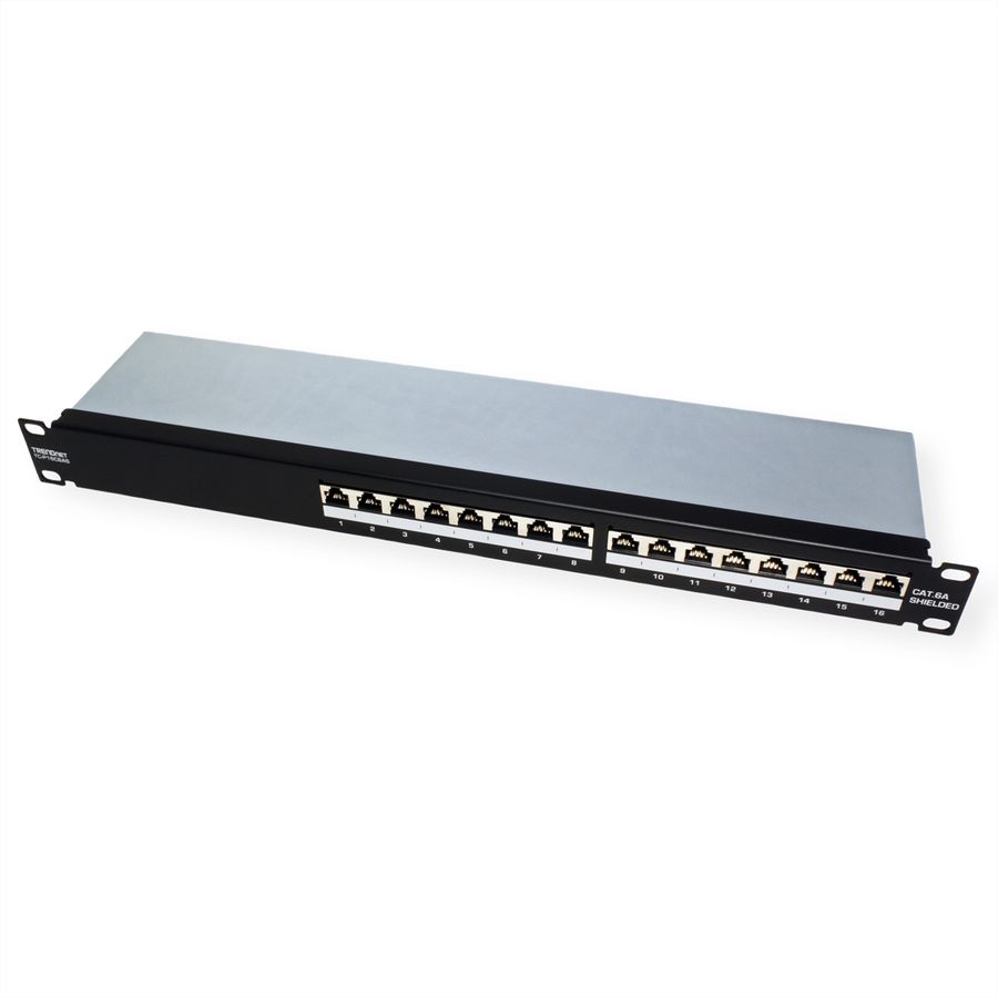 TRENDnet TC-P16C6AS Patch Panel, 16-Port Cat6a geschirmt