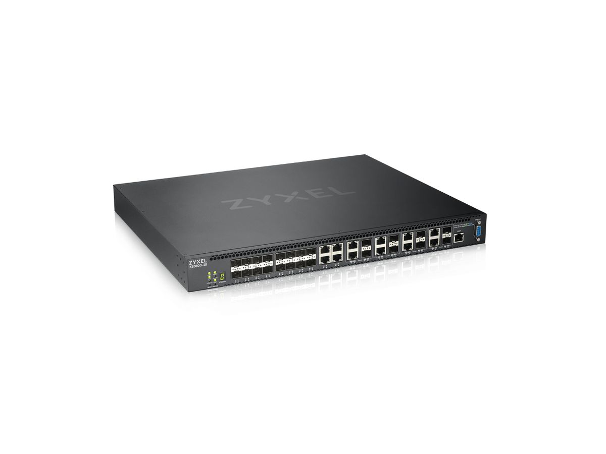 Zyxel XS3800-28 Managed L2+ 10G Ethernet (100/1000/10000) Schwarz