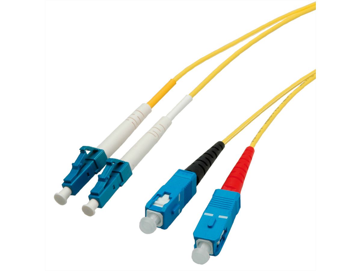 Quality LWL-Kabel Single Mode E9/125µm OS2, LC/SC, gelb, 10 m