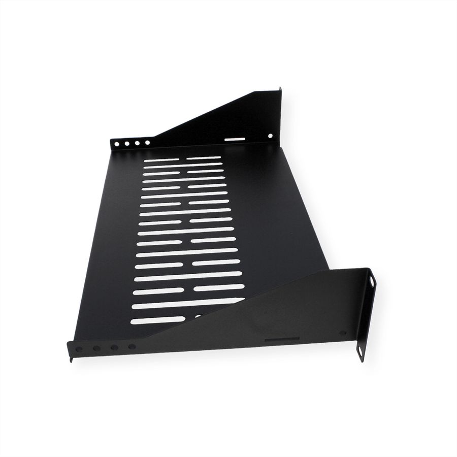 VALUE 19-Zoll-Geräteträger, 485 x 250mm, 2HE, max. 15kg, schwarz