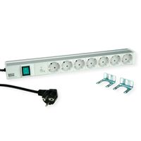 BACHMANN 19" 1HE 7xCEE7/3 1xSPD-Plus 1xSchalter 2,0m CEE7/7