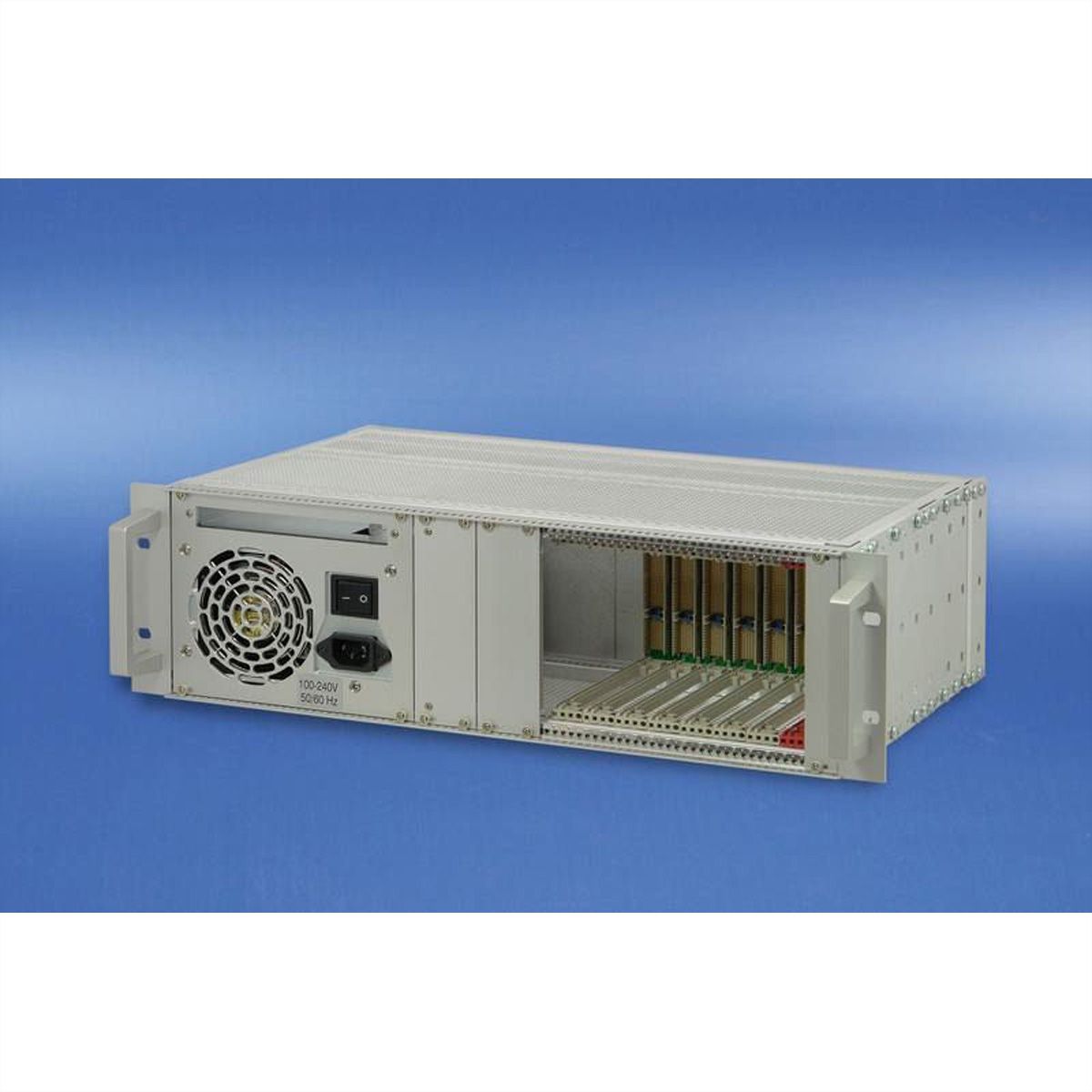 SCHROFF System, 3 HE, 8 Slot, mit Rear I/O - BGTR CPCI 3HE 8SLOT