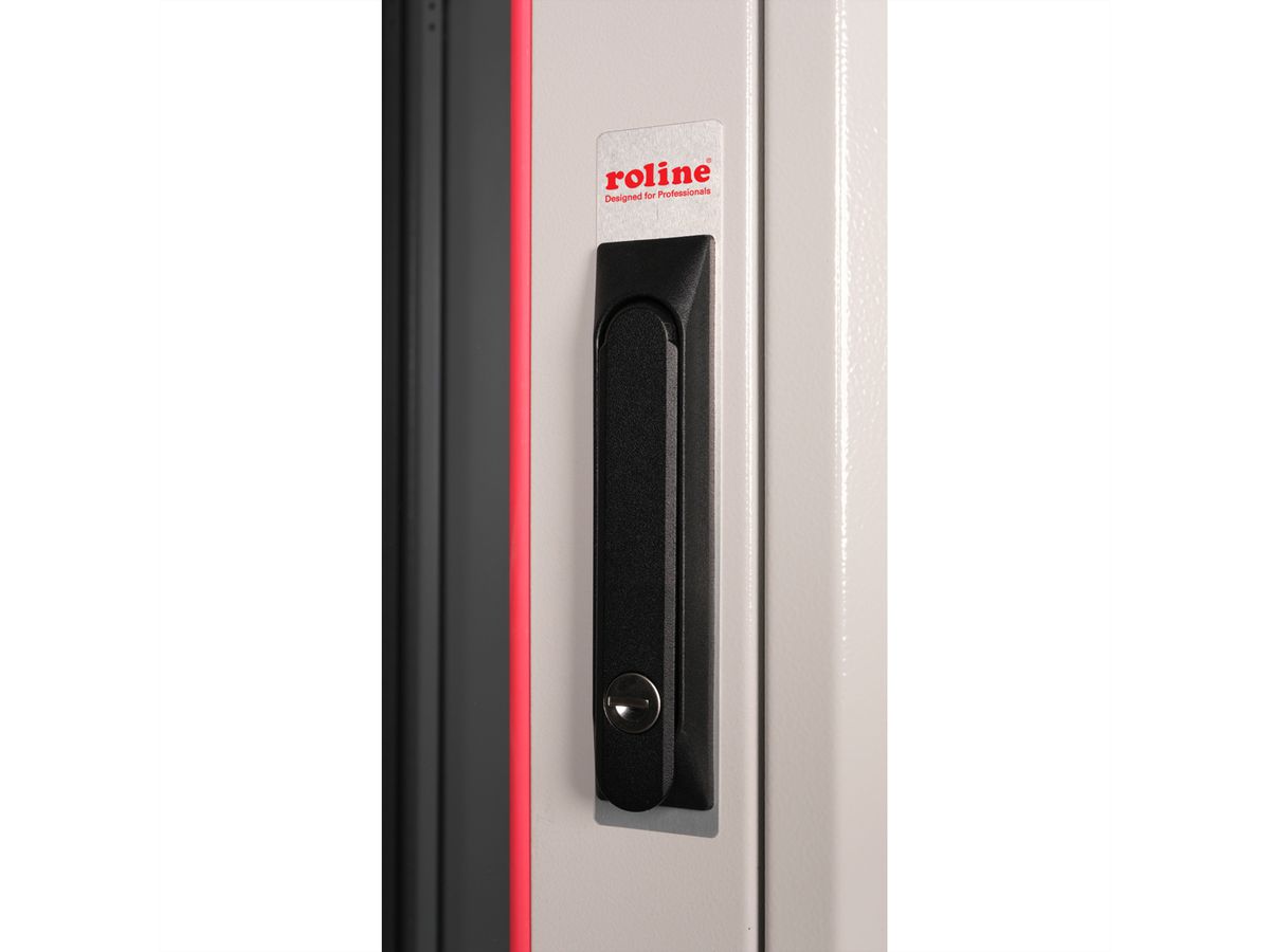 ROLINE 19-Zoll Netzwerkschrank Pro 22 HE, 600x600 BxT Glastür grau