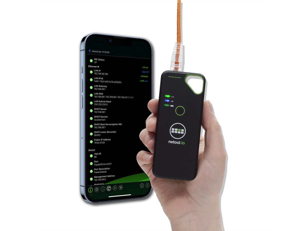 NetPeppers netool.io Lite, Smarter Netzwerktester