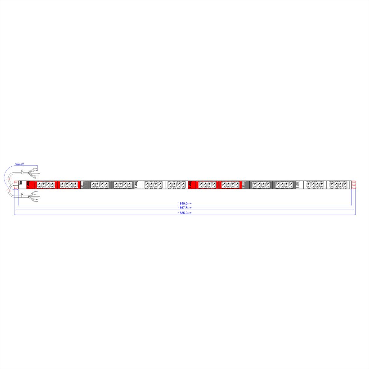 BACHMANN IT PDU ALU 0HE 48x C13 2x3x32A offen