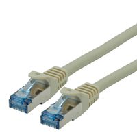 ROLINE Patchkabel Cat.6A S/FTP (PiMF), Component Level, LSOH, grau, 1 m